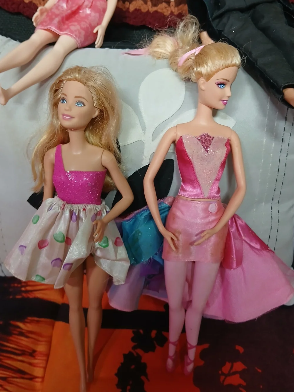 Mattel Dolls Set with Pink, Blue and Black Outfits 2015